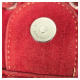 Prada Milano Red Leather Drawstring Shoulder Bag
