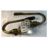 Mixed Glass Bottles and Curtain Tieback Hooks Lot