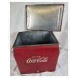 Vintage Coca-Cola Metal Cooler Red 1950s