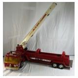 Vintage Structo Fire Truck Ladder Truck Pressed Steel Toy