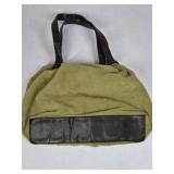 Green Suede Shoulder Bag Slouchy Hobo Purse Brown Strap Large Tote Style