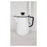 White Enamel Coffee Percolator