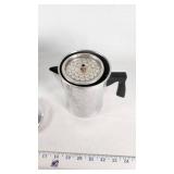 Vintage Aluminum Coffee Percolators with Black Handles