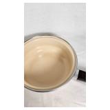 Vintage Floral and Aluminum Cookware Set Including Casserole Dish and Saucepan