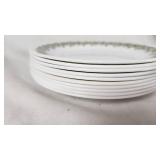 Corelle Dinnerware Set with Green Floral Pattern, Plates, Bowls