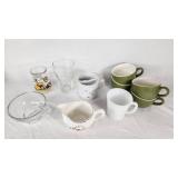 Drinkware and Cups including Green Ceramic Cups and Glass Mugs
