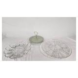 Vintage Glass Serving Trays and Ebb Tide by Red Wing Dish