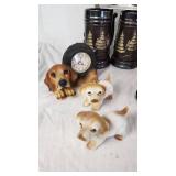 Assorted Vintage Collectible Items including Uncle Sam Mug, Decorative Plates, and Figurines