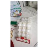 Holiday Decorations and Accessories including LED String Lights, Figurines, and Ornaments