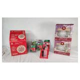 Holiday lighting collection including GE Holiday Classics 100 Lights Super Sphere, Enchanted Forest Globe Light, and LED light sets
