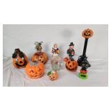 Assorted Halloween Decorations including Jack-o