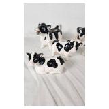 Set of Russ Berrie Cow Figurines and Creamer