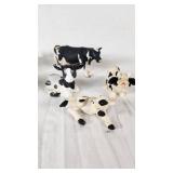 Set of Russ Berrie Cow Figurines and Creamer