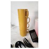 Hamilton Beach Electric Can Opener, GE Stainless Steel Percolator, and Kitchen Utensils Set