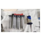 Shotgun Ammunition and Accessories Lot including Choke Tubes, MTM Case-Gard Boxes, and Various Shells