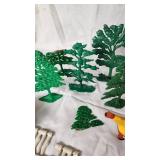 Vintage Toys including Duck Feeding Bank, Crayons, and Miscellaneous Toys