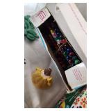 Vintage Toys including Duck Feeding Bank, Crayons, and Miscellaneous Toys