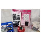 Embroidery and Sewing Supplies Set including Floss Organizer Box, Assorted Needles, Hoops, and Threads