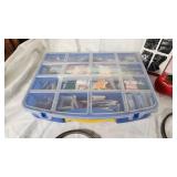 Embroidery and Sewing Supplies Set including Floss Organizer Box, Assorted Needles, Hoops, and Threads