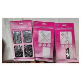 Sewing Supplies including Wooden Sewing Box, Needle Sets, Patterns, and Accessories