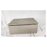 Box with Assorted Yarn and Clothespins