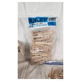 Box with Assorted Yarn and Clothespins