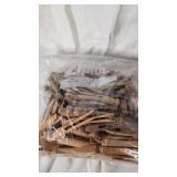 Box with Assorted Yarn and Clothespins