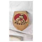 Lot of Vintage Kitchen Tools and Gadgets including Bun Size Wooden Hamburger Press, Potato Masher, and Egg Beater