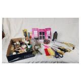 Sewing and Craft Supplies Lot including Needles, Threads, and Scissors