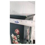 Decorative Wooden Cabinet, Bunny-Themed Box, and Miscellaneous Decor Items