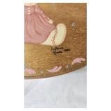 Decorative Wooden Cabinet, Bunny-Themed Box, and Miscellaneous Decor Items