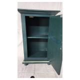 Decorative Wooden Cabinet, Bunny-Themed Box, and Miscellaneous Decor Items