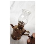 Various Decorative and Collectible Items Including Miniature Lamps, Windmill Art, and Figurines