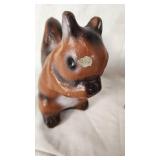 Norleans Japan Animal Figurines Set including Squirrel, Fox, Bear, and Bluebird