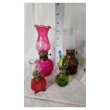 Lot of Vintage Decorative Mini Oil Lamps