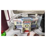 Home Decor and Collectibles Lot including Thermos, Clock, Figurines, and More