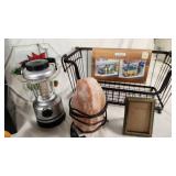 Home Decor and Collectibles Lot including Thermos, Clock, Figurines, and More