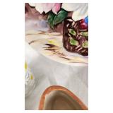 Assorted Vintage Home Decor Items including Hand-Painted Japan Shoe, Floral Plate, and Decorative Lamps