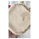 Assorted Vintage Home Decor Items including Hand-Painted Japan Shoe, Floral Plate, and Decorative Lamps