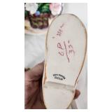 Assorted Vintage Home Decor Items including Hand-Painted Japan Shoe, Floral Plate, and Decorative Lamps