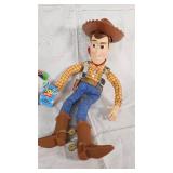 Eternal Revenue Man Coin Bank, Buzz Lightyear Mini Buddy, and Woody Doll