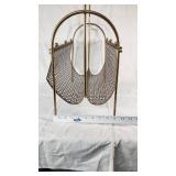 Vintage Brass Magazine Rack with Handle