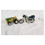 Toy Tractor and Motorcycle Models
