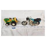Toy Tractor and Motorcycle Models