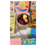 Vintage Board Games and Puzzles including Milton Bradley Password, Connect Four, and Big Bird Puzzle