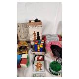 Vintage Board Games and Puzzles including Milton Bradley Password, Connect Four, and Big Bird Puzzle