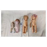 Lot of Vintage Porcelain Dolls with Detachable Limbs and Hair