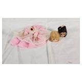 Doll Parts Including Heads and Dress