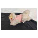 Vintage Plush Poodle Dog Toy in Pink Sweater