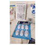 Craft Supplies including Mountain Mist Quilt Batting, Jingle Bells, Adhesive Hooks, Velcro Strips, and Accessories